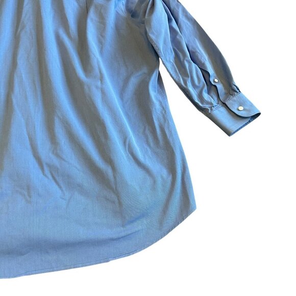 Ermenegildo Zegna Button-Down Dress Shirt Long Sleeve 100% Cotton Size 43 17 - Picture 9 of 13